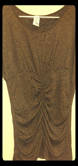 3 for $10! Brown with gold sparkle blouse - Picture 1 of 3